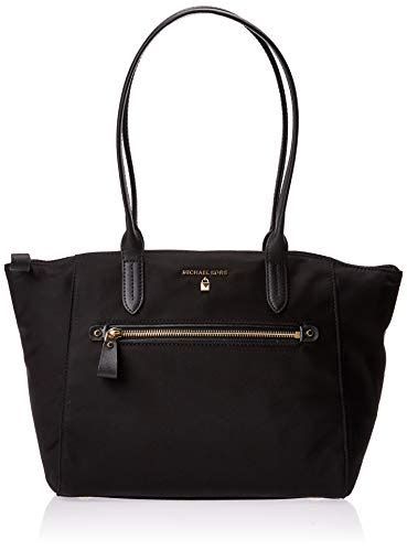 michael kors nylon kelsey medium top zip tote|michael kors medium nylon tote bag.